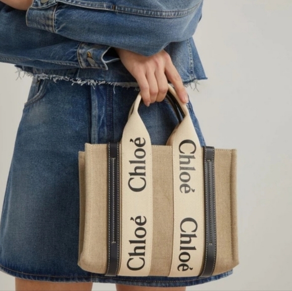 Chloe Handbags - Chloé Beige and Navy Tote Bag